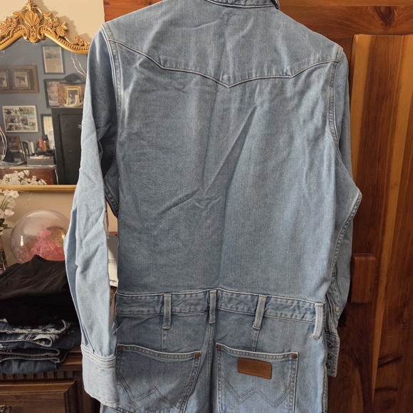 NWT Wrangler Classic Blue Denim Maxi Dress - Picture 4 of 8